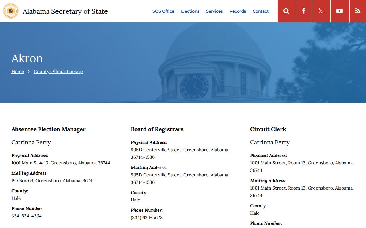 Akron criminal records and Alabama Secretary of State municipal lookup